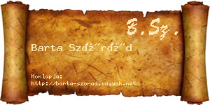 Barta Szórád névjegykártya